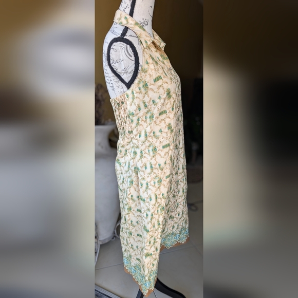 NWOT TOMMY BAHAMA Slik Halter Floral Shirt Dress Size Medium - Picture 6 of 11